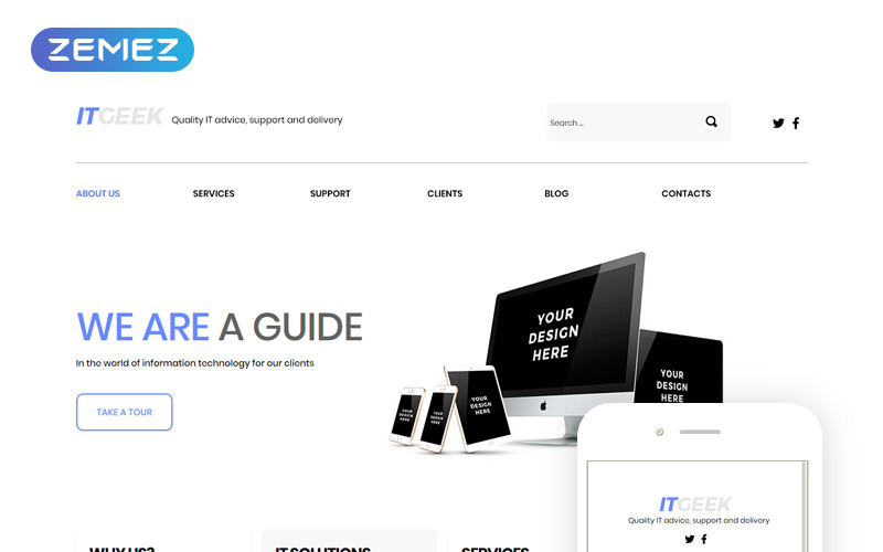 ИТ - услуги clean joomla template