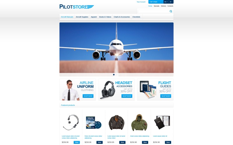 Pilot Store PrestaShop Theme