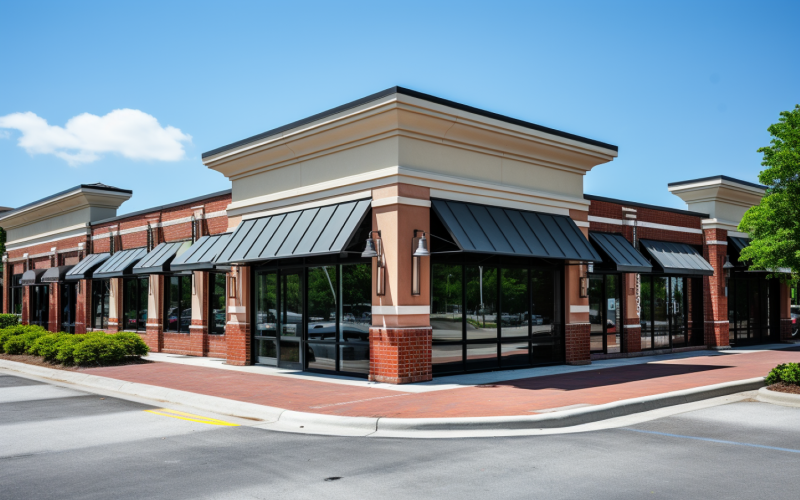 Sign Board Mockup Commercial Building Fascia Aluminium Metal 476