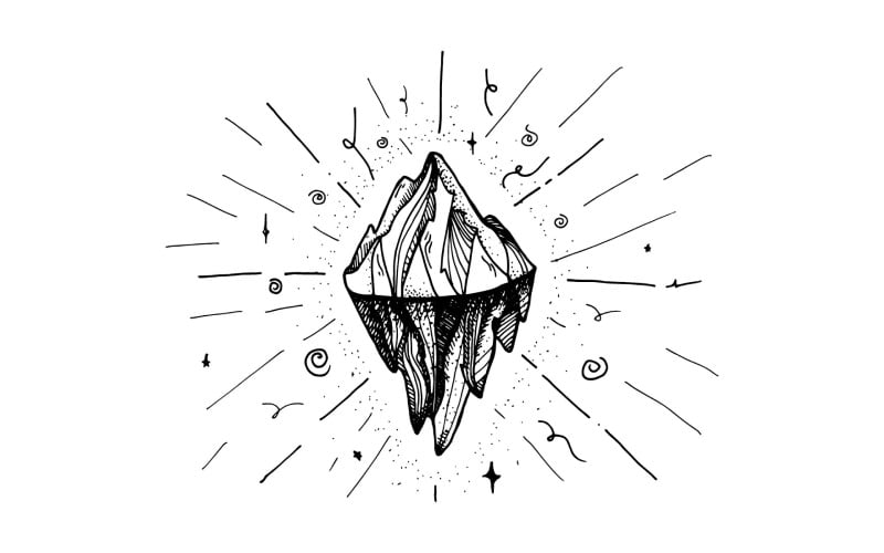 Vintage hegyi nyomtatási minták