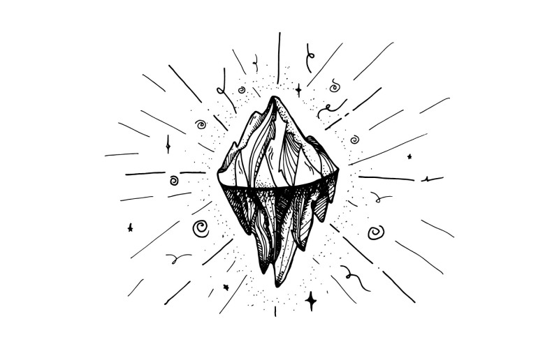 Vintage Mountain Print mönster