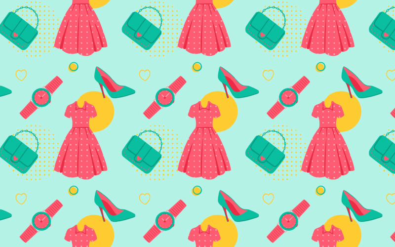 女性时尚无缝图案