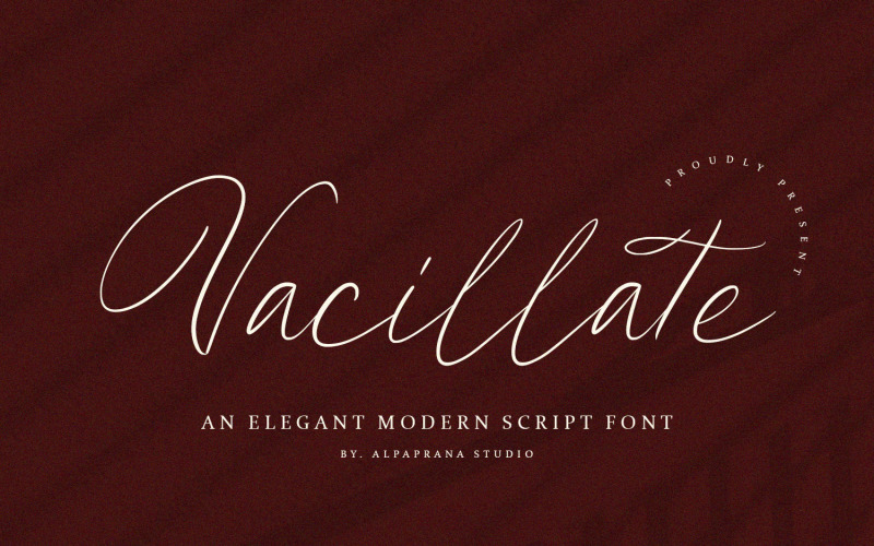 Vacillate - Modern scriptlettertype