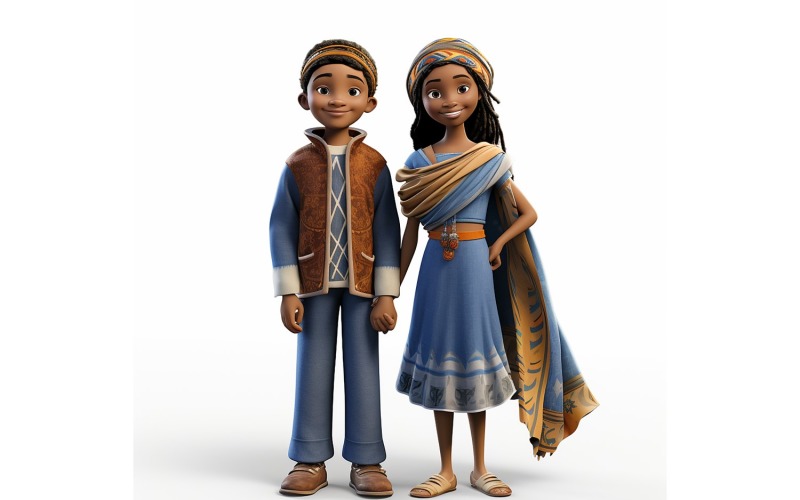 Fiú és lány páros világversenyek hagyományos kulturális ruhában 147