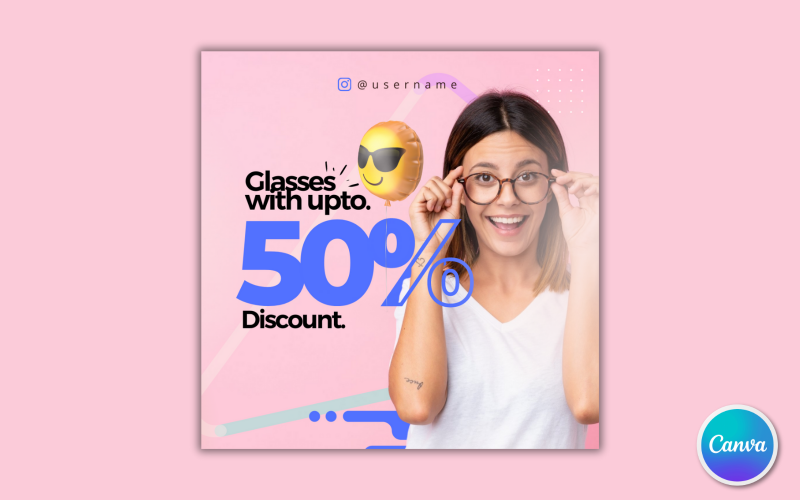 Шаблон соціальних медіа Optometrist 04 – повністю редагований у Canva