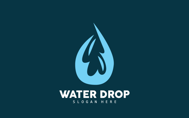 Water Drop Logo Simple Vector V7