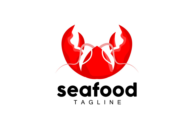 Wektor projektowania logo homara morskiego V5