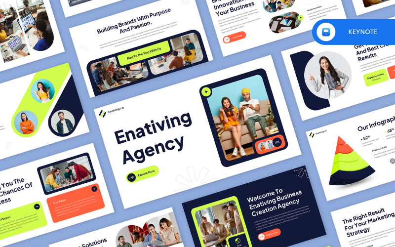 Enative - Modello keynote per agenzia creativa