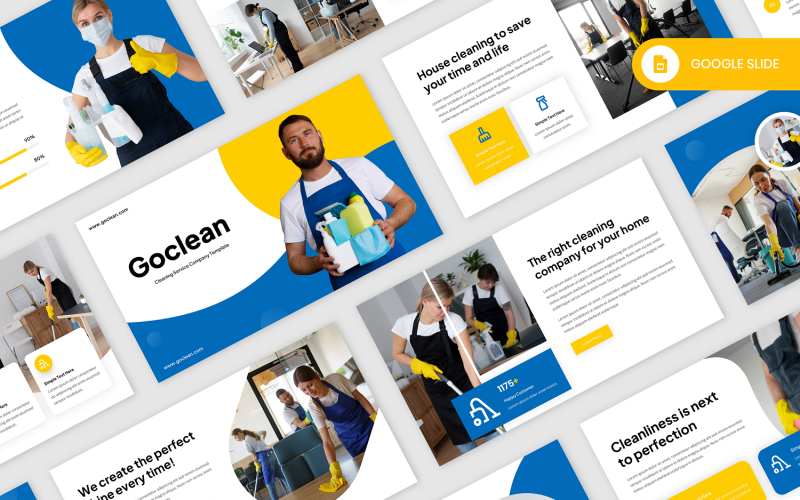 Goclean - Google-diasjabloon voor schoonmaakservice
