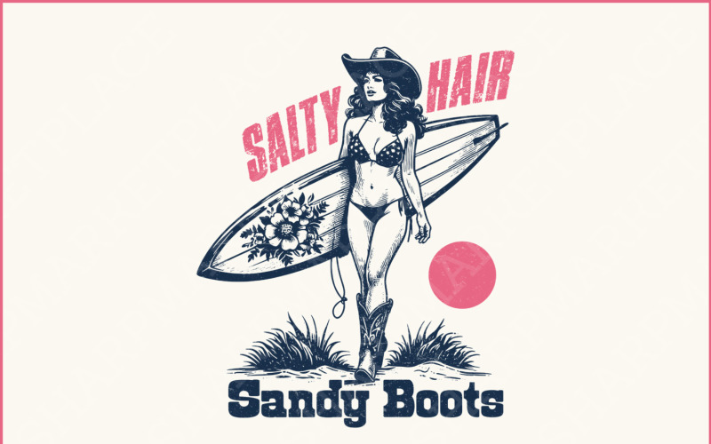 Salt Hair Sandy Boots PNG, Batı Yaz PNG, Kovboy Kız, Batı png, Retro Yaz, Trendy yaz