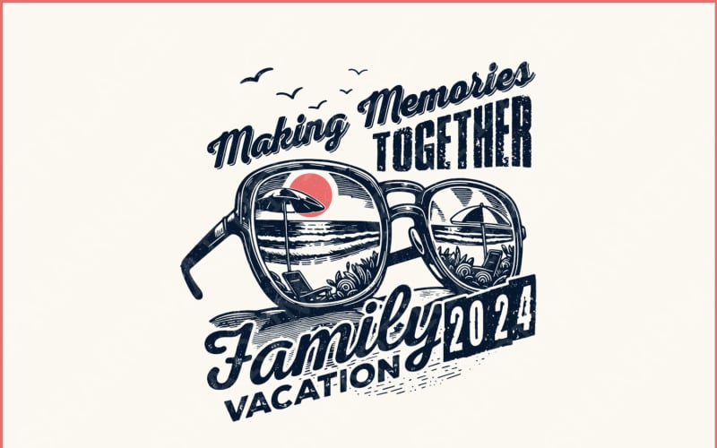 Vacaciones familiares 2024 PNG, Vacaciones de verano, Haciendo recuerdos juntos, Viaje familiar, Camisas de vacaciones