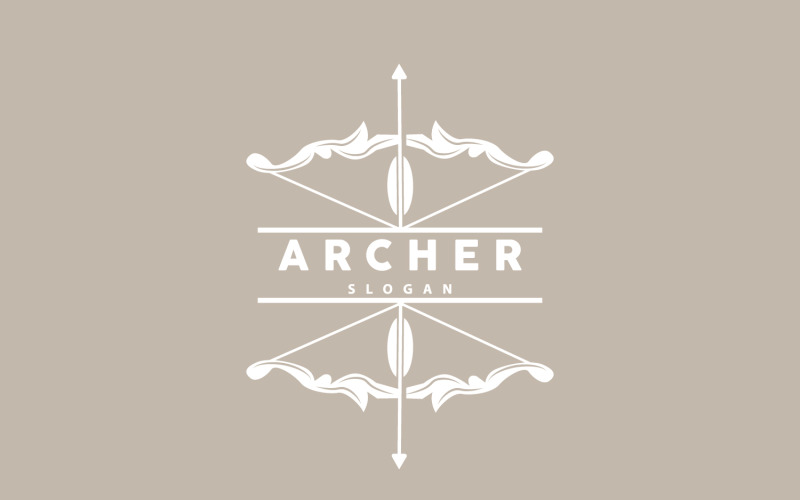 Archer Logo Arrow Vector Design Simples V11