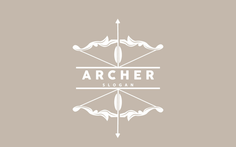 Archer Logo Arrow Vector Design Simples V11