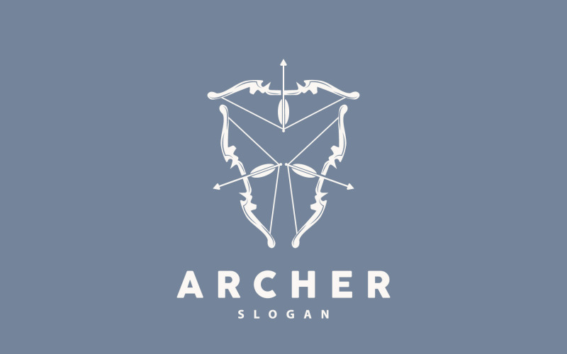 Archer Logo Flèche Vecteur Simple DesignV10