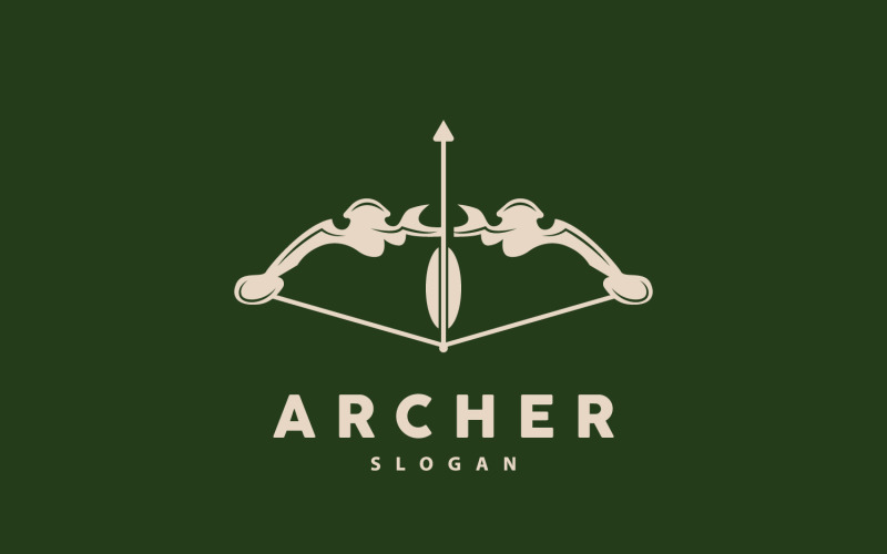 Archer Logo Pfeil Vektor einfaches DesignV5