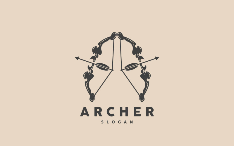 Archer Logotyp Arrow Vector Enkel DesignV12