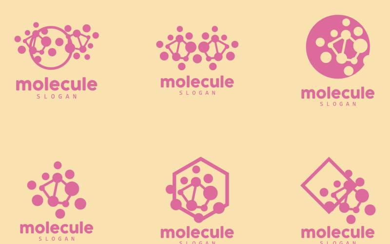 Design do logotipo da molécula do logotipo do neurônio SET5