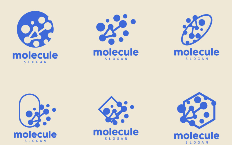 Design do logotipo da molécula do logotipo do neurônio SET6