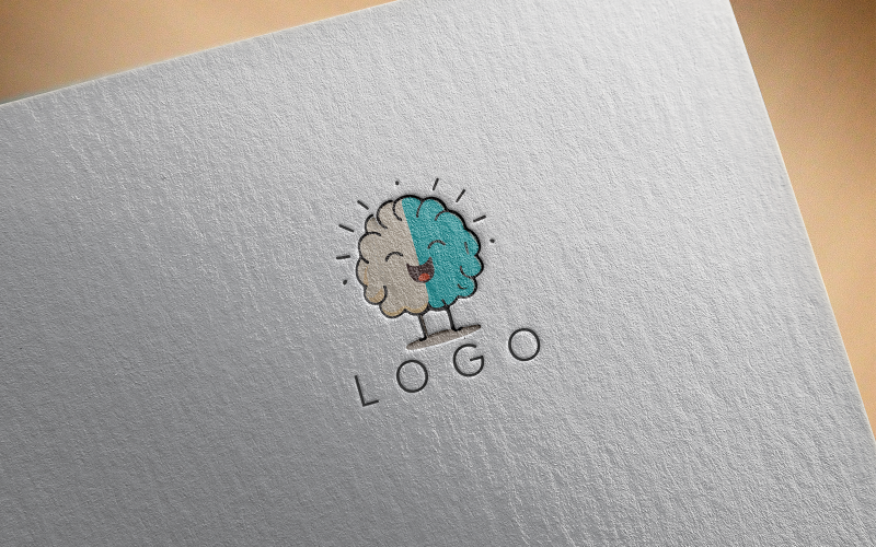 Elegante logo del cervello Vector-0609