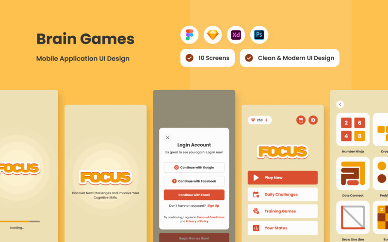 Focus - aplikacja mobilna do gier mózgowych