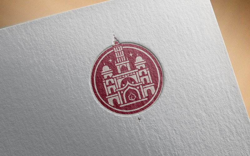 Логотип элегантного замка 3-0637-23