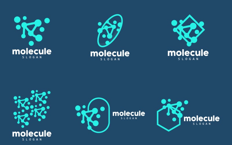 Neuron-Logo-Molekül-Logo-Design SET2