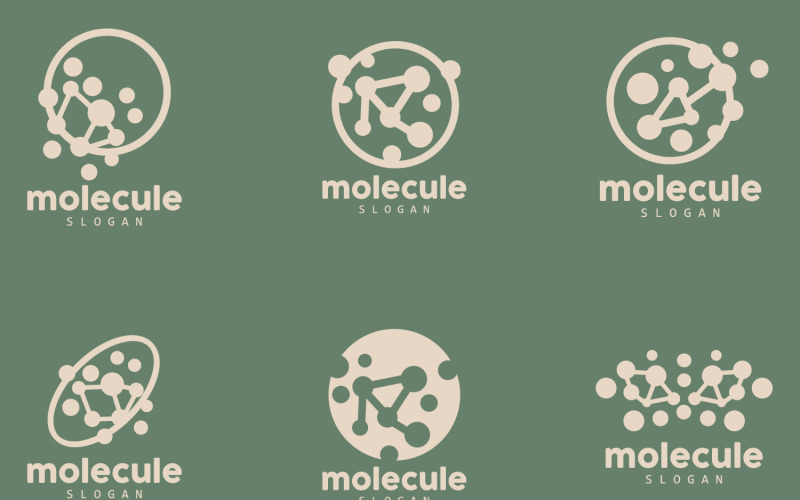 Neurone Logo Molécule Logo Design SET9