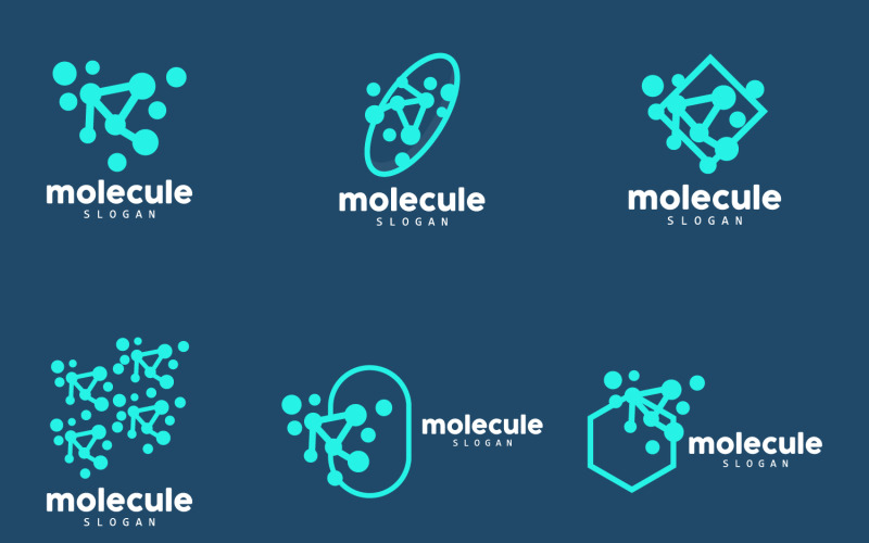 Nöron Logosu Molekül Logo Tasarımı SET2