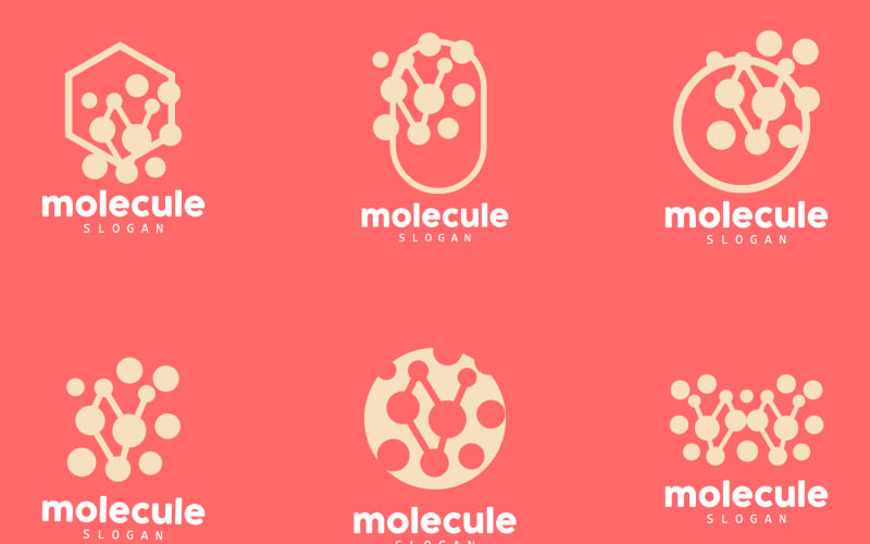 Nöron Logosu Molekül Logo Tasarımı SET3
