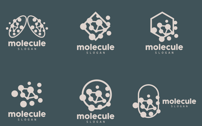 Nöron Logosu Molekül Logo Tasarımı SET7