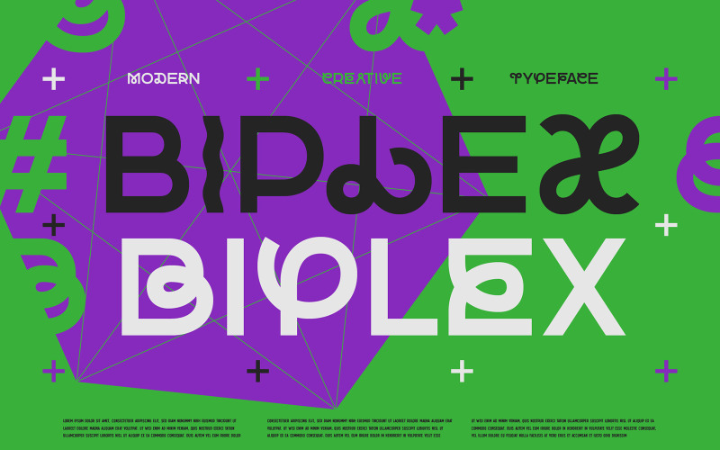 Biplex — Police créative moderne #420789 - TemplateMonster