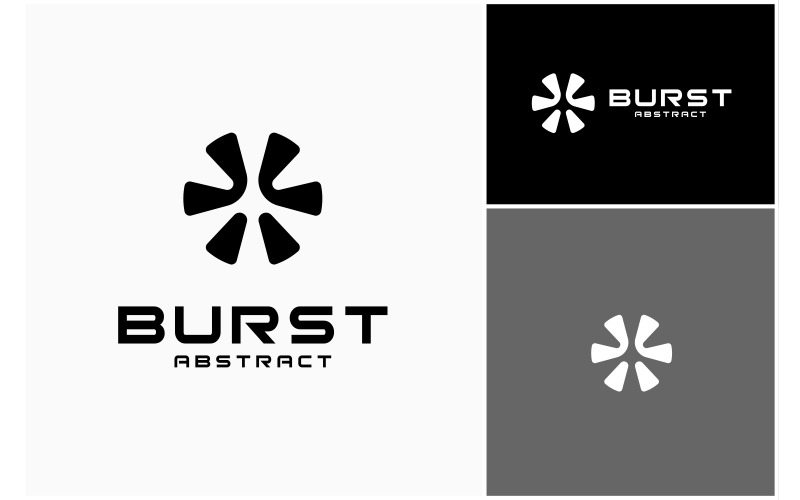 Burst explosie abstracte logo