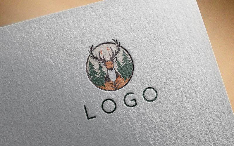 Elegante logo del cervo 5-075-23