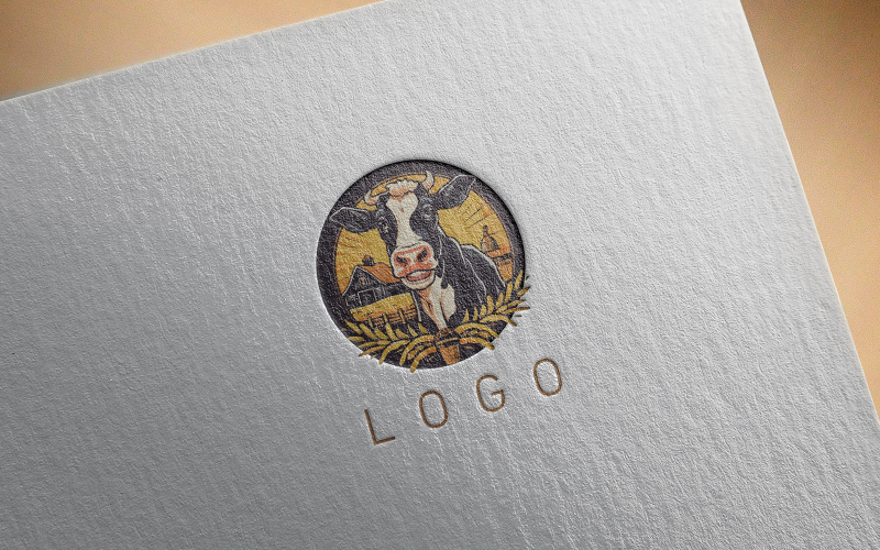 Elegantní logo krávy 7-0154-23