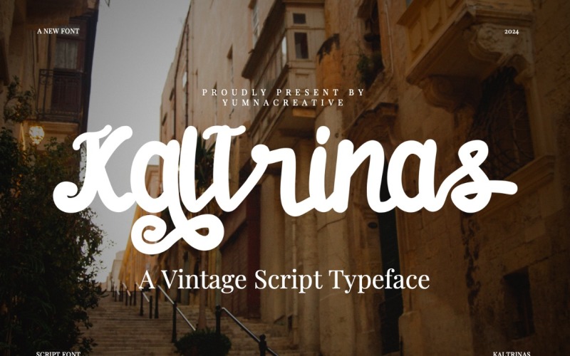 Kaltrinas - Carattere script vintage