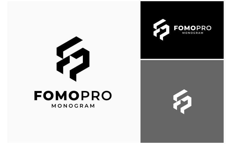 Letter FP Initial Monogram Logo