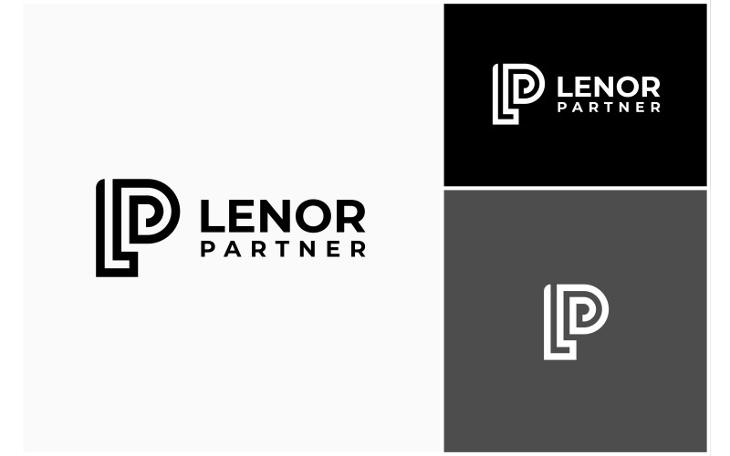 Lettre LP Logo monogramme initial