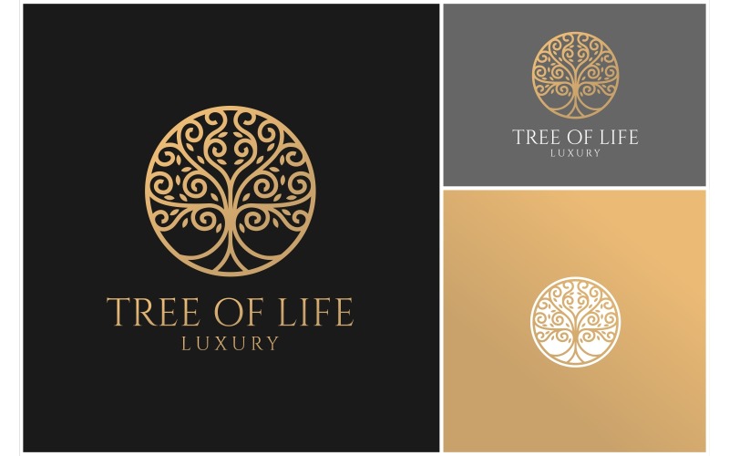 Логотип дерева Luxury Line Art