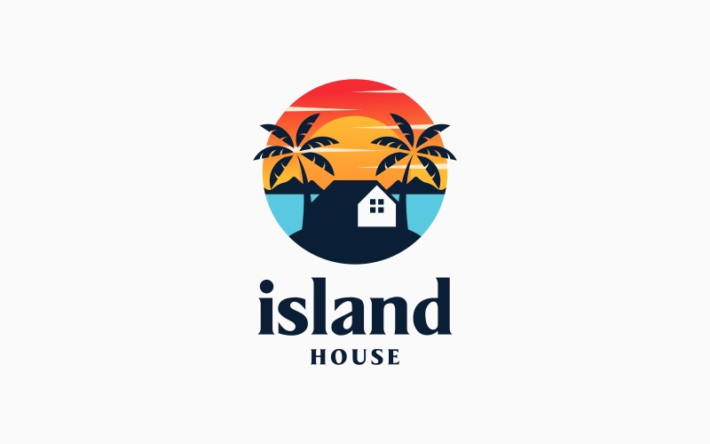 Логотип House Island Beach Sea Sun