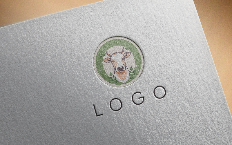 Logotipo De Vaca Elegante 4-0304-23