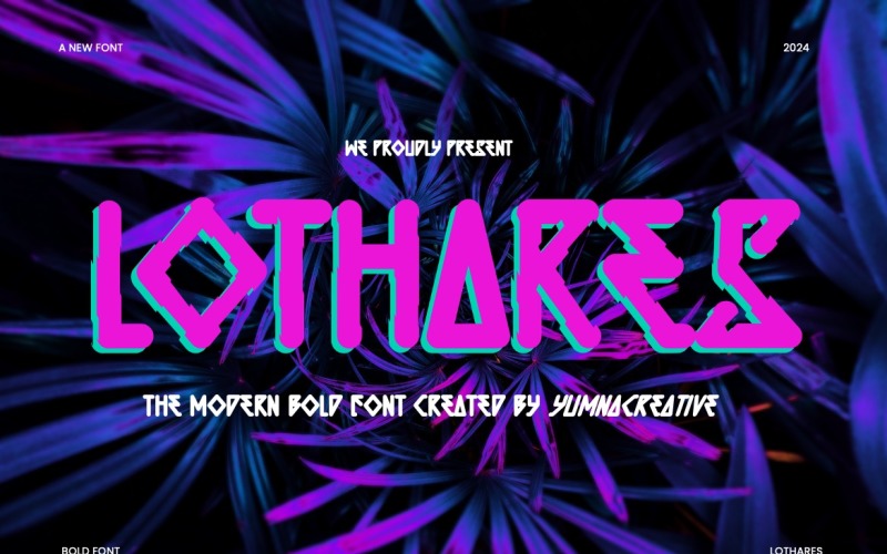 Lothares: carattere moderno in grassetto