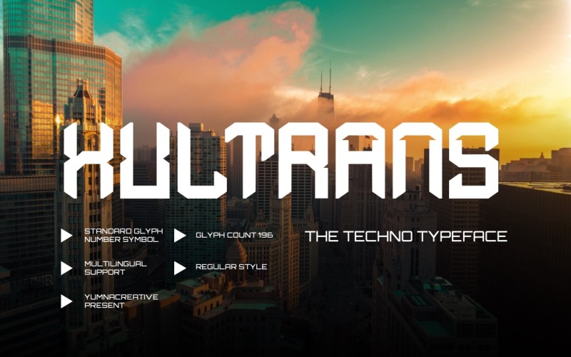 Písmo Xultrans - Techno Future