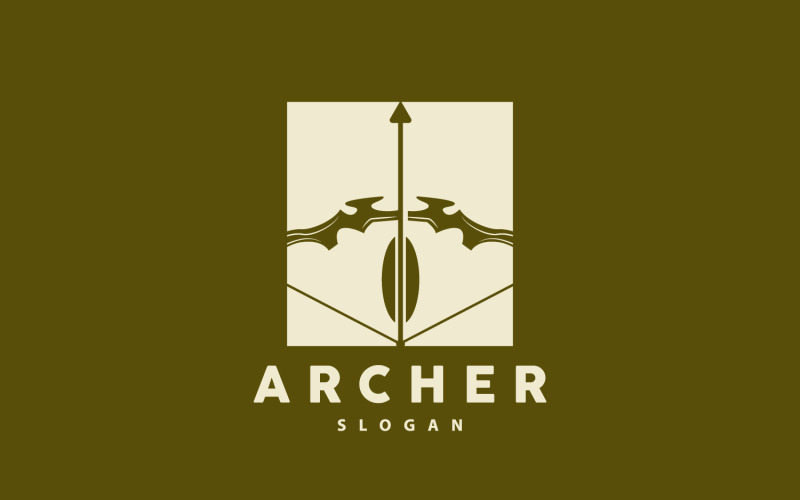 Стрілка Логотип Арчер Простий дизайн V15