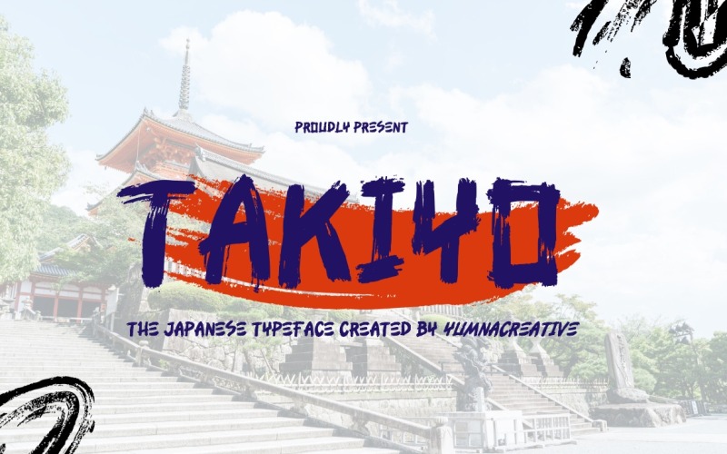 Takiyo - fonte de pincel texturizado