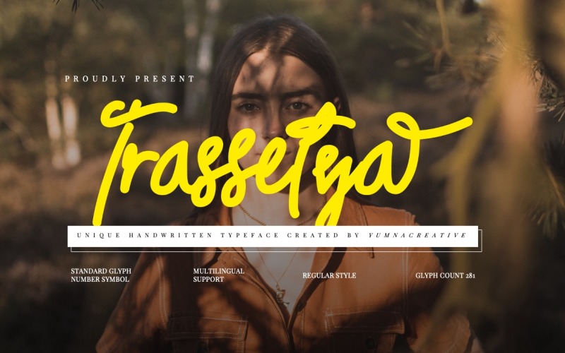 Trassetya - odręczna czcionka