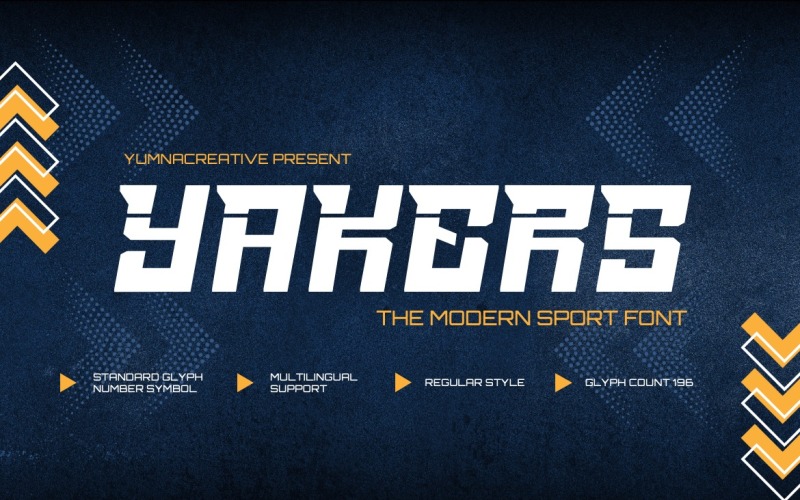 Yakers - Modern sportlettertype