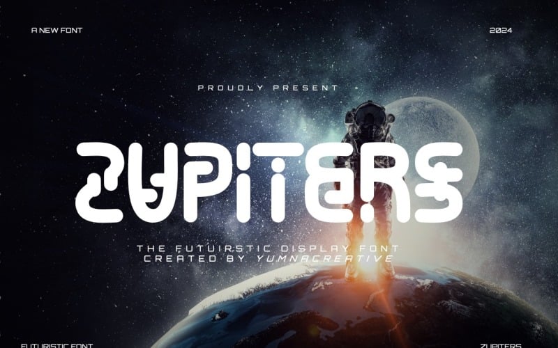 Zupiters - 未来派显示字体