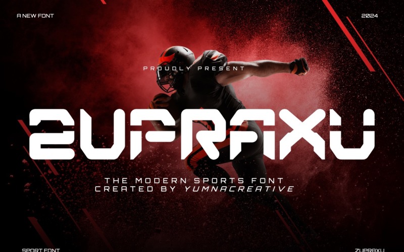 Zupraxu - Modern sportlettertype