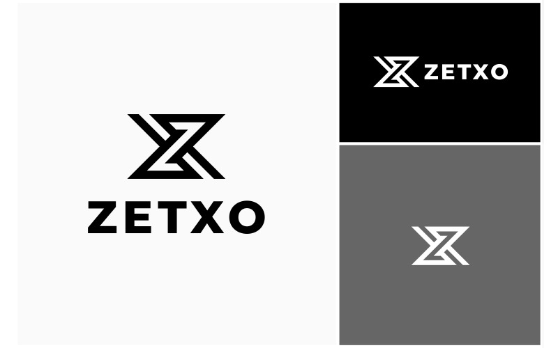 Harf XZ Monogram Modern Logo