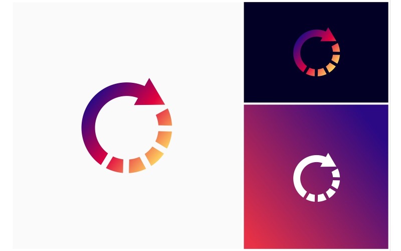 Logotipo de progreso de actualización de flecha circular